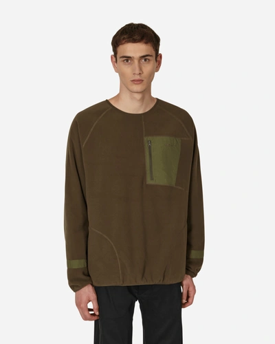 Shop Wild Things Polartec® Wind Crewneck Sweatshirt In Green
