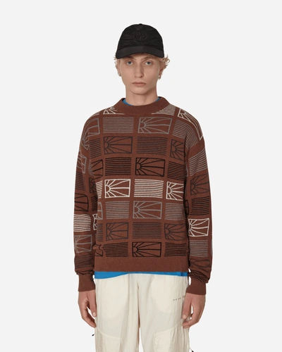 Shop Paccbet Logo Crewneck Sweater In Brown