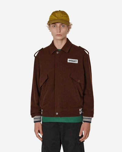 Paccbet Logo Patch Jacket In Brown
