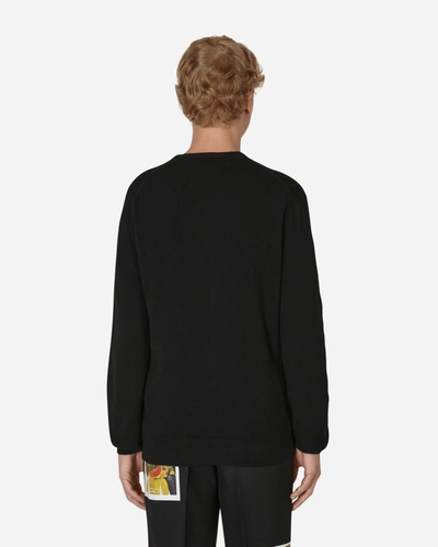 Shop Comme Des Garçons Play Invader Heart V-neck Sweater In Black