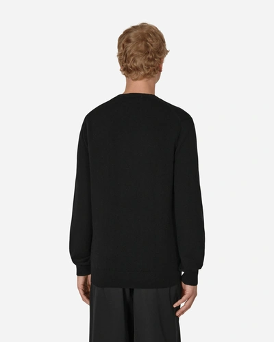 Comme Des Garçons Play Heart V-neck Sweater Black In White