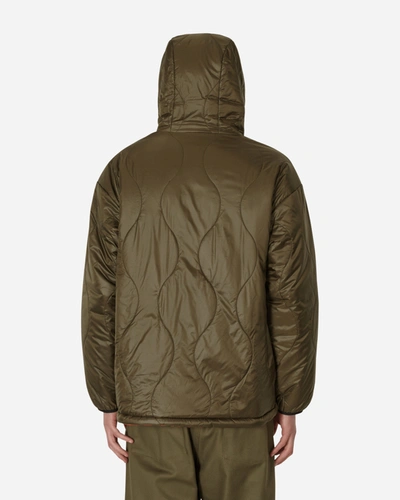 Shop Manastash Y2k Reversible Hooded Jacket In Green