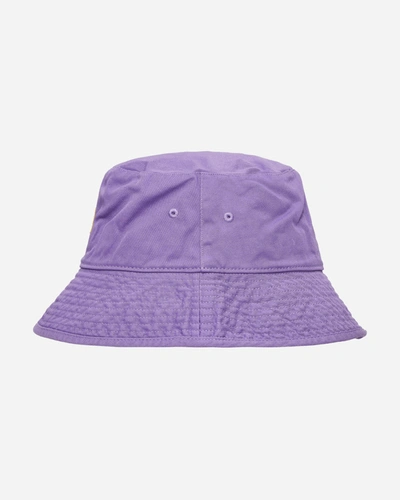 Acne Studios Logo-appliquéd Garment-dyed Cotton-twill Bucket Hat In Purple