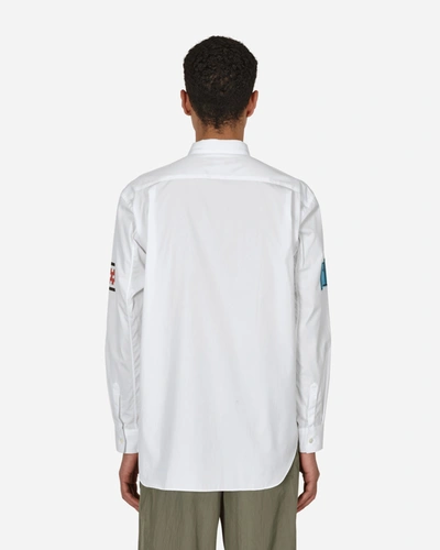 Shop Comme Des Garçons Shirt Invader Cotton Shirt In White