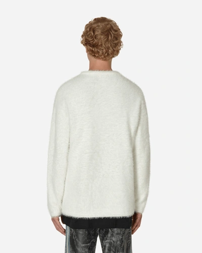 Shop Erl V-neck Hairy Sweater In White
