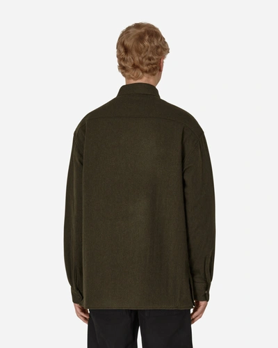 Shop Givenchy Military Flannel Overshirt In Green