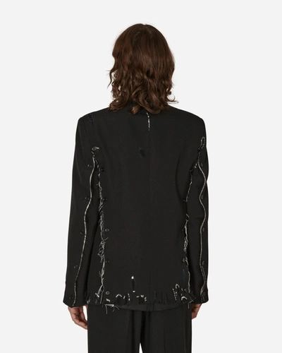 Shop Marni Wool Convertible Blazer In Black