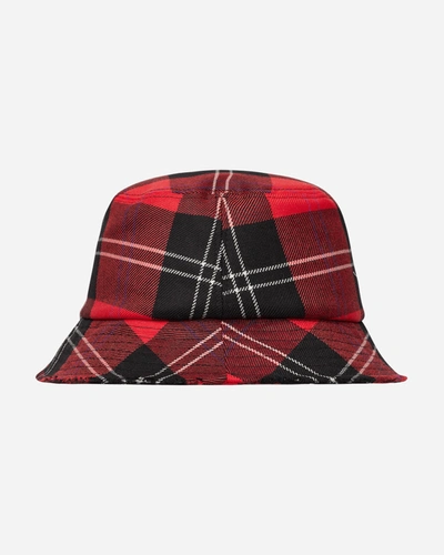 Marni Men's Plaid Wool Bucket Hat In Red