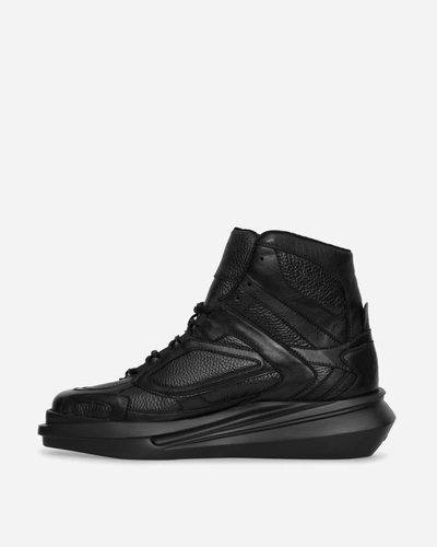 Alyx Mono Hiking Pebbled-leather High-top Sneakers In Black