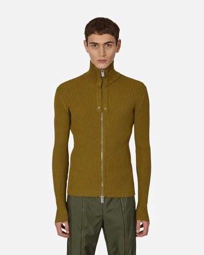 Shop Alyx Small Rib Zip-up Sweater In Green