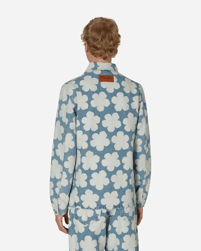Shop Kenzo Hana Dots Denim Workwear Jacket In Blue