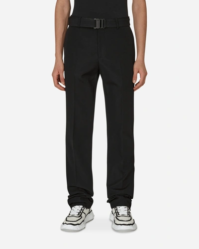 Shop Off-white Buckle Dry Wool Slim Pants In Black