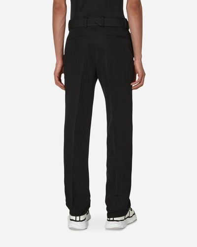 Off-white Buckle Dry Wool Slim Pant In Black