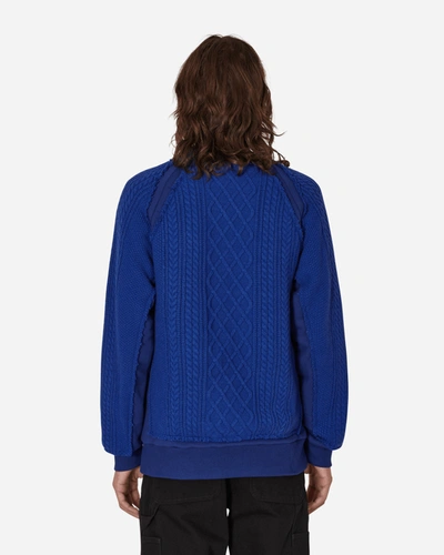 Shop Undercoverism Rebuild Crewneck Sweater In Blue