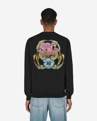 Shop Stockholm Surfboard Club Printed Crewneck Sweatshirt In Black