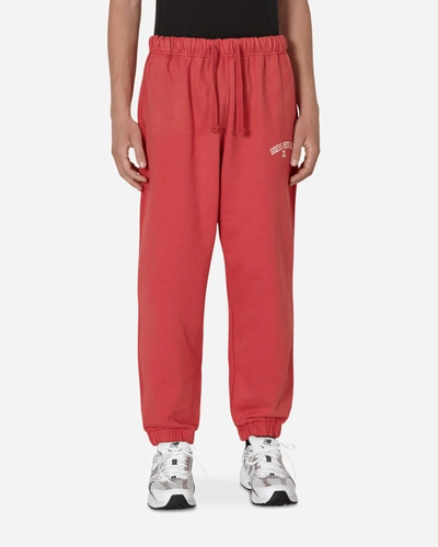 Shop Guess Usa Washed Terry Sweatpants Red In Multicolor