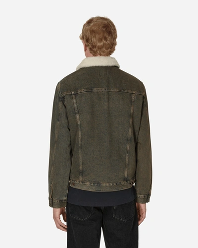 Guess Usa Tinted Sherpa Jacket Brown In Multicolor