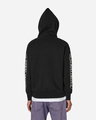 Shop Aries Column Hooded Sweatshirt In Black