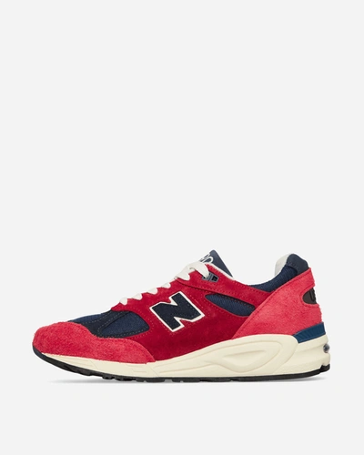 Shop New Balance Made In Usa 990v2 Sneakers In Red