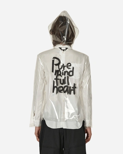 Comme Des Garcons Black Clear Hooded Jacket In White