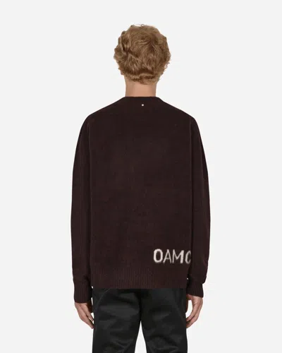 Oamc Whistler Crewneck Sweater In Red