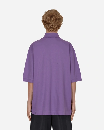 Shop Acne Studios Bubble Logo Polo T-shirt In Purple