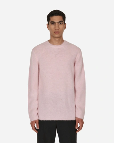 Shop Comme Des Garçons Homme Deux Mohair Crewneck Sweater In Pink