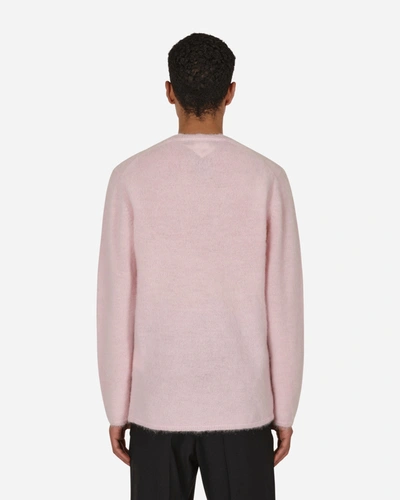 Shop Comme Des Garçons Homme Deux Mohair Crewneck Sweater In Pink