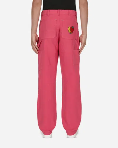 Sky High Farm Canvas Workwear Pants In Pink