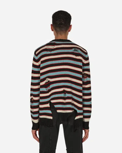 Charles Jeffrey Loverboy Distressed-effect Striped Jumper In Multicolor
