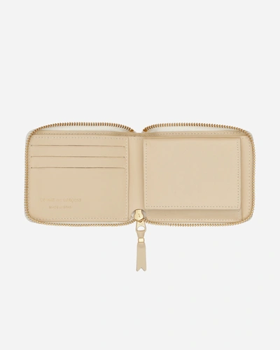 Shop Comme Des Garçons Classic Line Zip-around Wallet Beige In White
