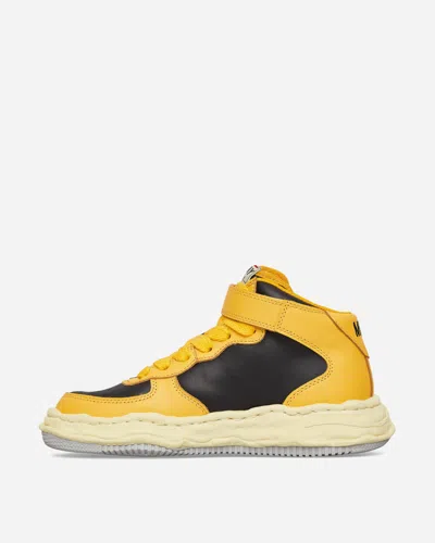 Miharayasuhiro Wayne Vl Og Sole Leather High Sneakers In Yellow