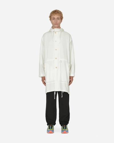 Shop Comme Des Garcons Black Engineer Tarpaulin Cross Coat White In Multicolor