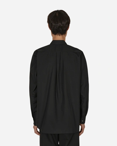 Shop Comme Des Garcons Black Cotton Tarpaulin Patch Shirt In Black