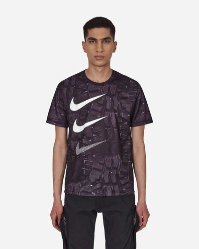 Shop Comme Des Garcons Black Nike Vertical Triple Tick T-shirt In Black