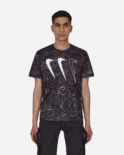 Shop Comme Des Garcons Black Nike Horizontal Triple Tick T-shirt In Black