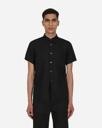 Shop Comme Des Garcons Black Cupro Shortsleeve Shirt In Black