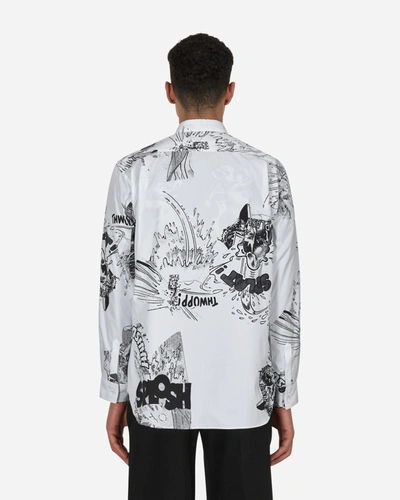 Shop Comme Des Garçons Shirt Christian Marclay Printed Shirt White In Multicolor