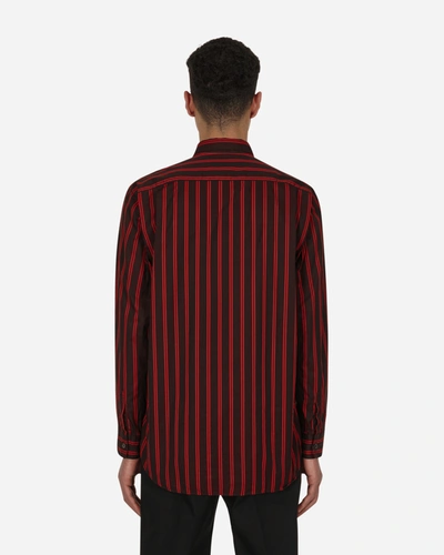 Comme Des Garçons Shirt Yarn Dyed Stripe Shirt Black In Multicolor