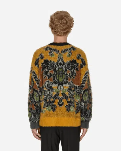 Aries Fleur Woven-graphic Knitted Jumper In Multicolor