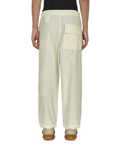 Shop Moncler Genius 2 Moncler 1952 Cotton Blend Trousers In White
