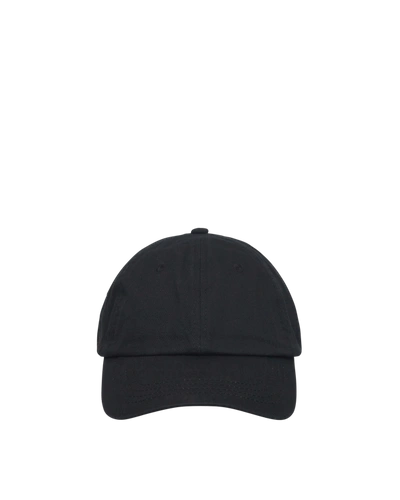 Shop Acne Studios Cotton Baseball Cap In Black