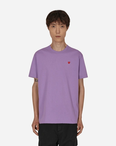 Shop Comme Des Garçons Play Small Heart T-shirt In Purple
