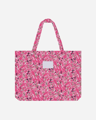 Shop Paccbet Workwear Floral Tote Bag In Pink