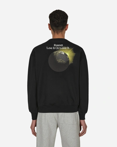 Shop Paccbet Earth Crewneck Sweatshirt In Black
