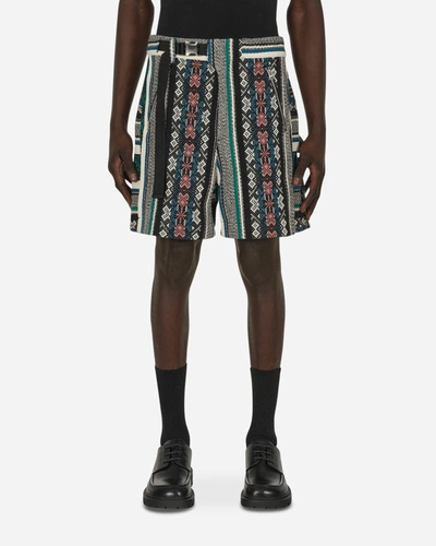 Shop Sacai Rug Jacquard Shorts In Multicolor