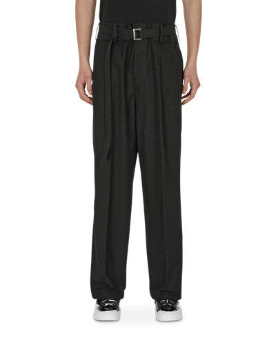 Sacai Black Weather Mix Trousers | ModeSens