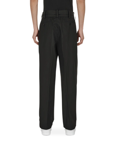 Black Weather Mix Trousers