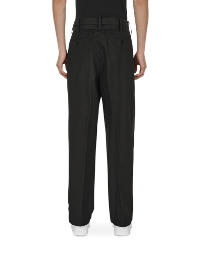 Sacai Black Weather Mix Trousers | ModeSens