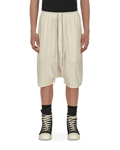 Shop Rick Owens Drkshdw Drawstring Pods Shorts In White